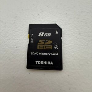 Toshiba 8GB SDHC Memory Card Class 4 SD-K08G Made in Japan Black Storage Card